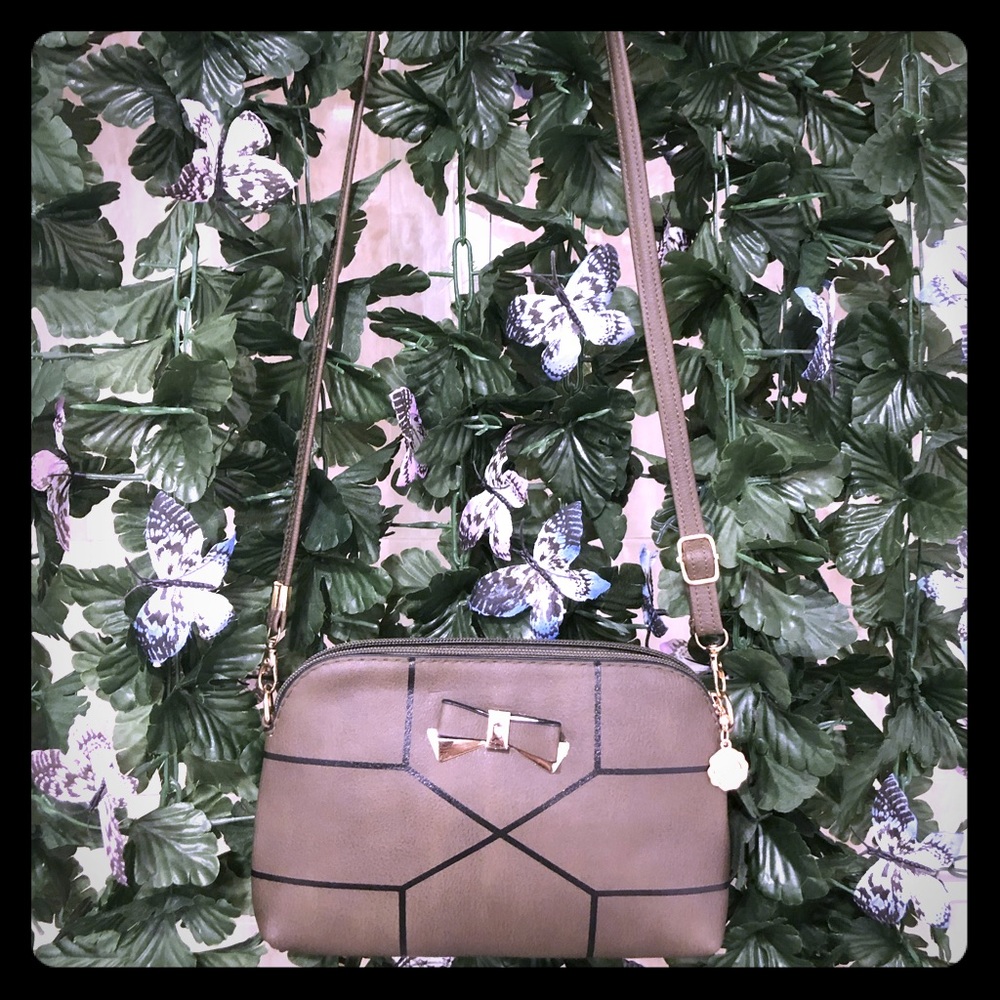 navy green/gold bag with over the shoulder strap - Picture 1 of 3